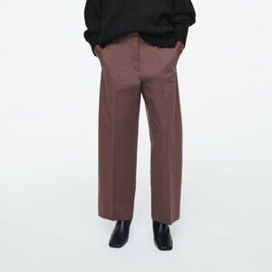 COS Cotton-Twill Chinos in Brown Size 14